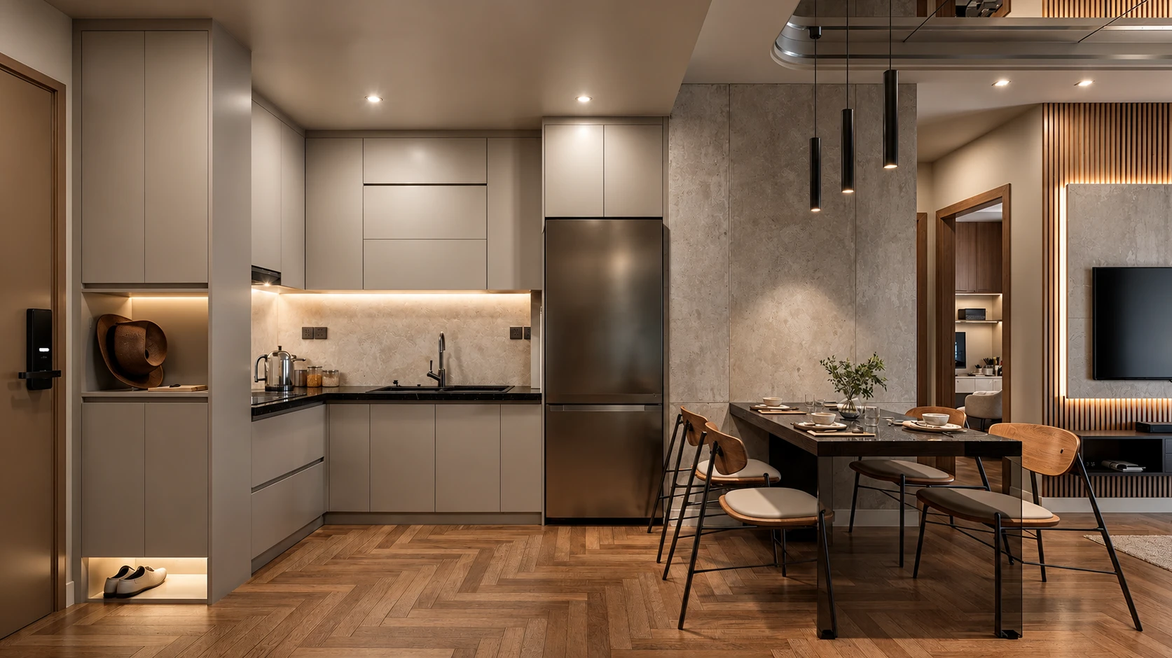 Apartment Renovation — Proposal — kitchen and dining area